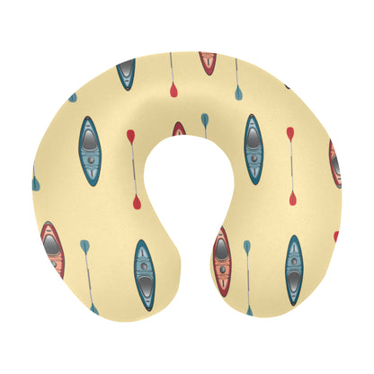 Kayak Pattern Print Design 02 U-Shaped Travel Neck Pillow