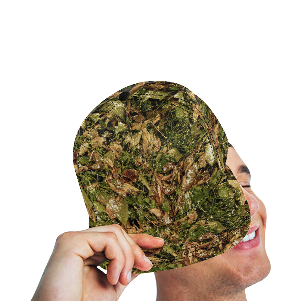 Camo Realistic Tree Forest Texture Print Snapback Cap