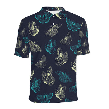 Monarch Butterfly Pattern Print Design 01 Men Polo Shirt
