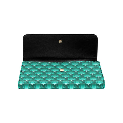 Scales Pattern Print Design 01 Women's Trifold Wallet