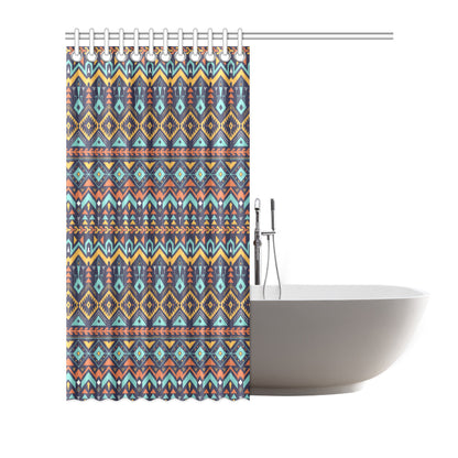 Aztec Style Print Pattern Shower Curtain