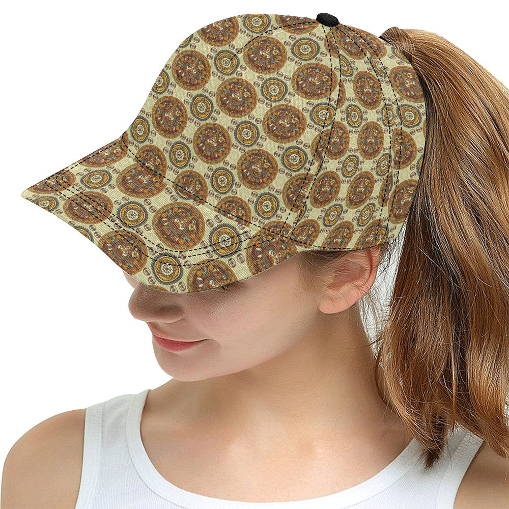Calendar Aztec Themed Print Pattern Snapback Cap