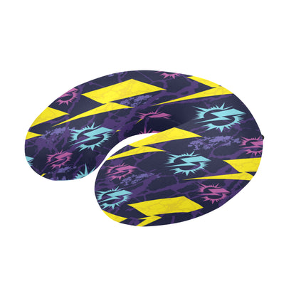 Lightning Thunder Pattern Print Design 01 U-Shaped Travel Neck Pillow