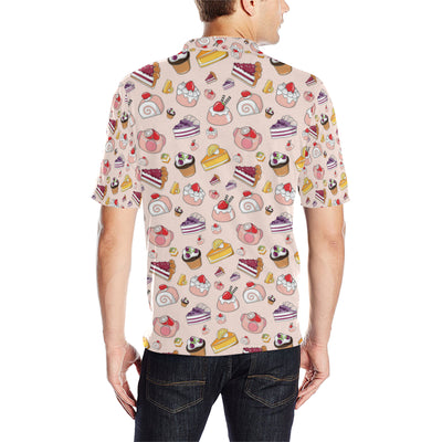 Cake Pattern Print Design 01 Men Polo Shirt