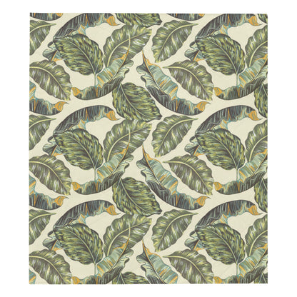 Banana Leaf Pattern Print Design BL08 Premium Quilt
