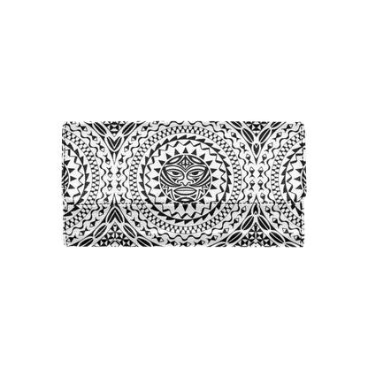 Polynesian Tribal Mask Women's Trifold Wallet