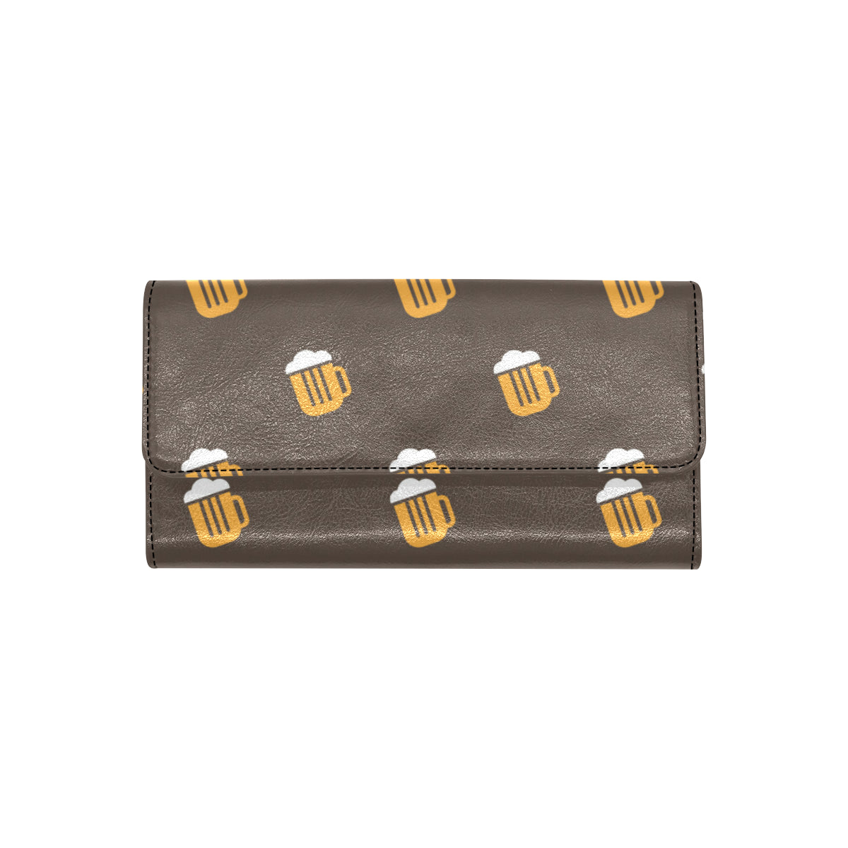 Beer Pattern Print Design 01 Women's Trifold Wallet