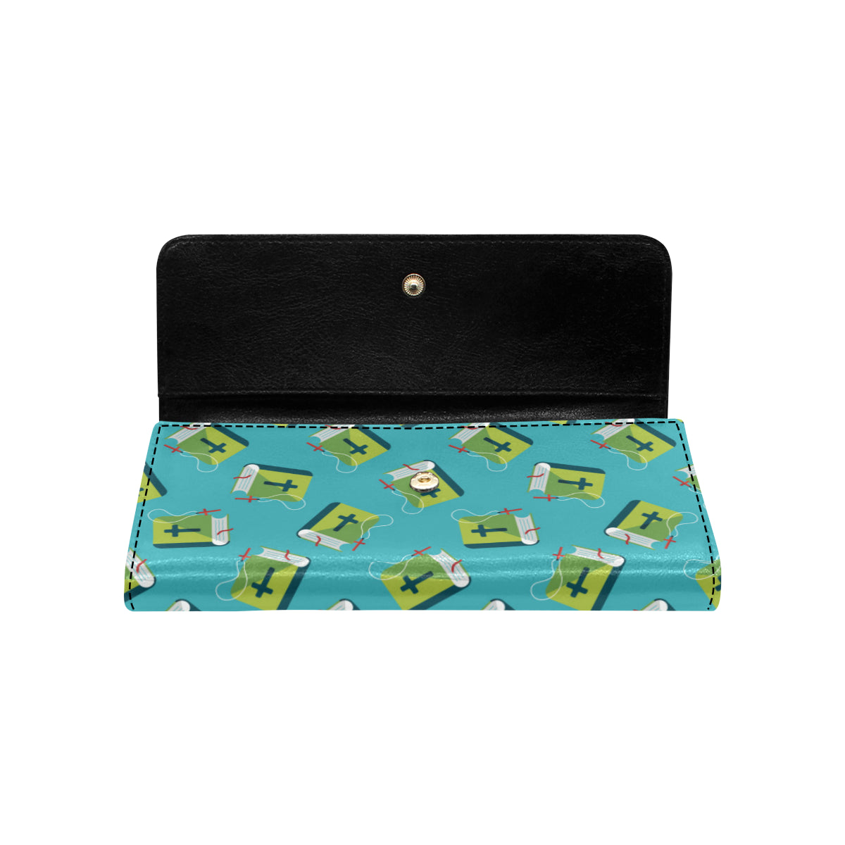 Bible Pattern Print Design 01 Women's Trifold Wallet