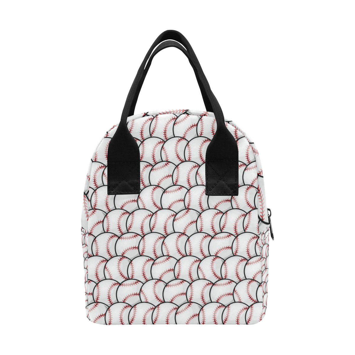 Baseball Pattern Insulated Lunch Bag