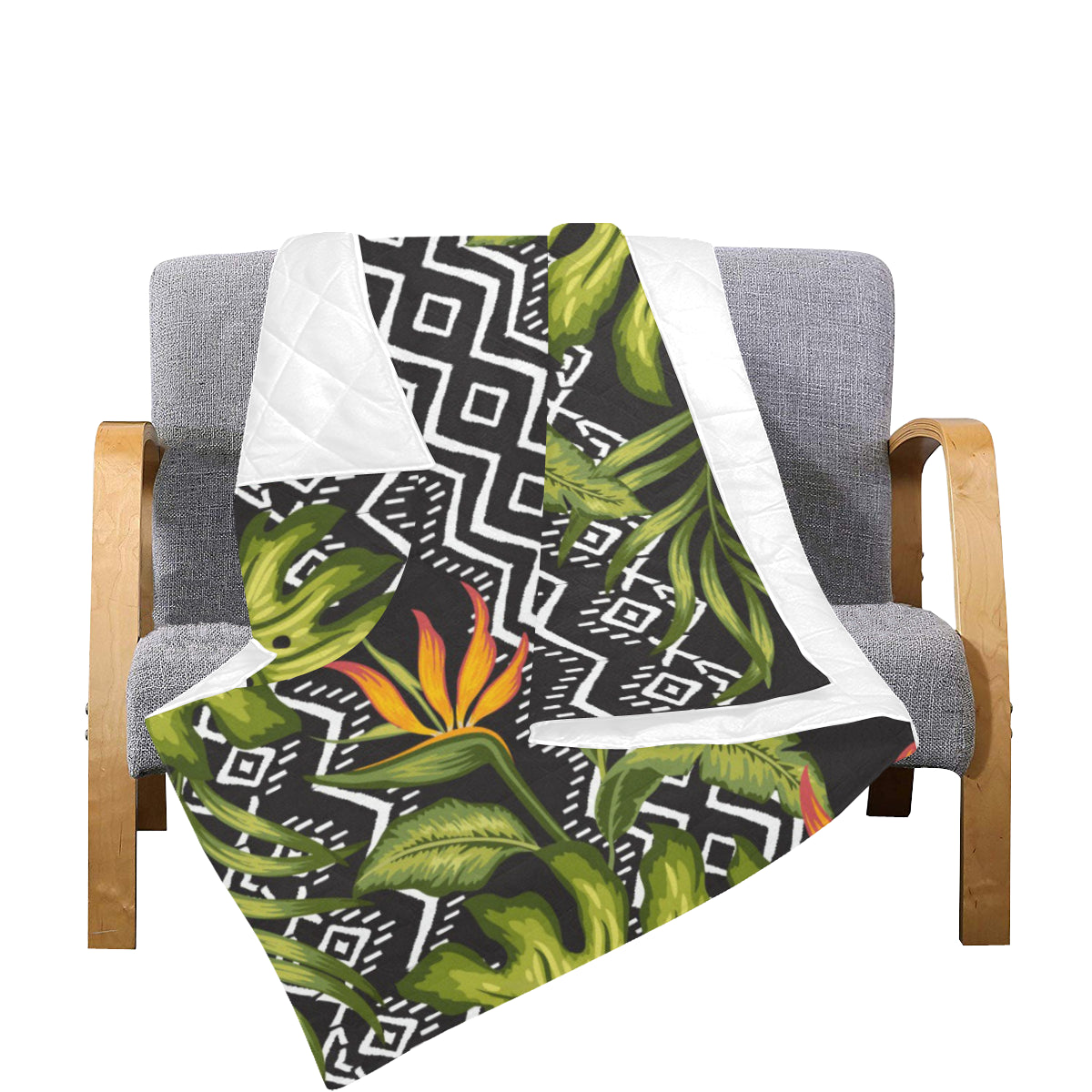 Bird Of Paradise Pattern Print Design BOP07 Premium Quilt