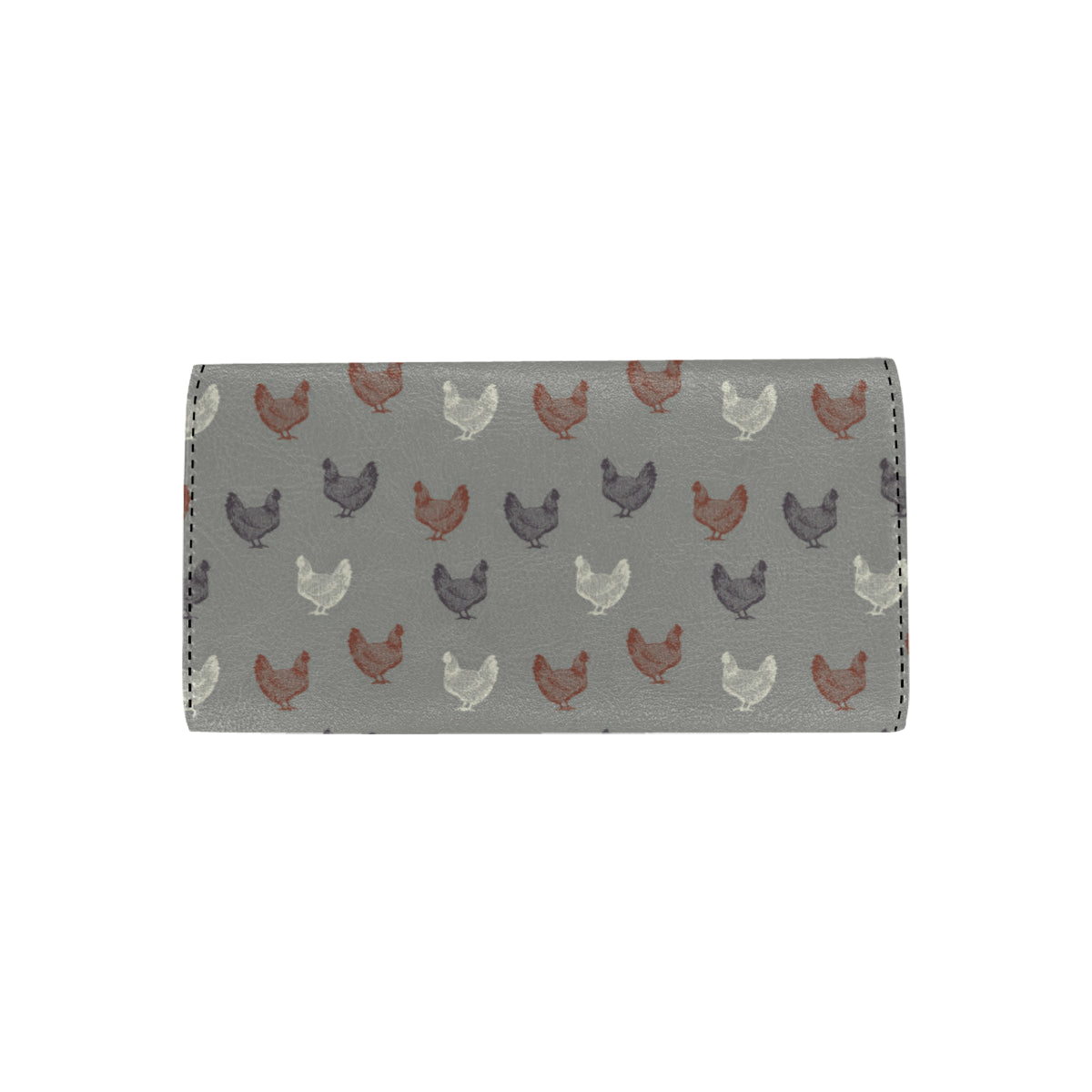 Chicken Pattern Print Design 01 Women's Trifold Wallet