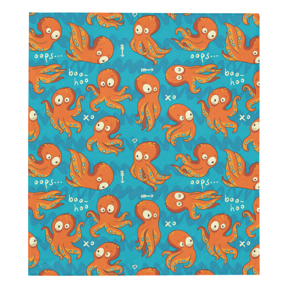 Octopus Pattern Print Design A02 Premium Quilt