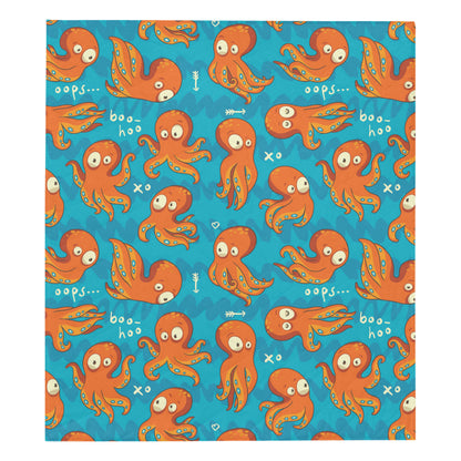 Octopus Pattern Print Design A02 Premium Quilt