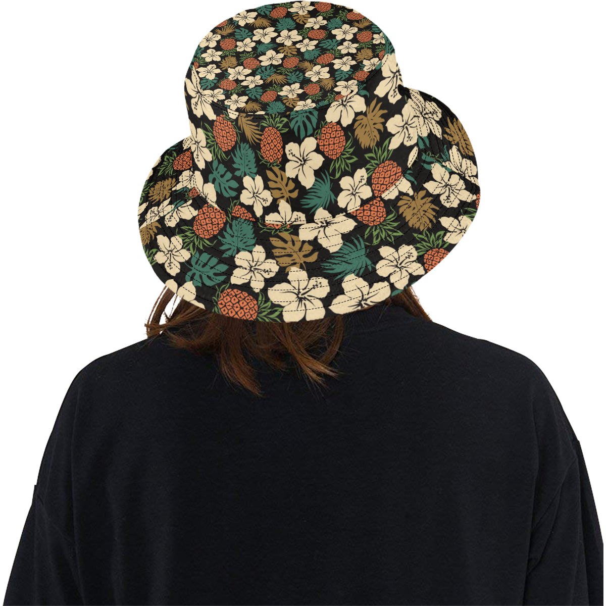 Hawaiian Themed Pattern Print Design H08 Unisex Bucket Hat