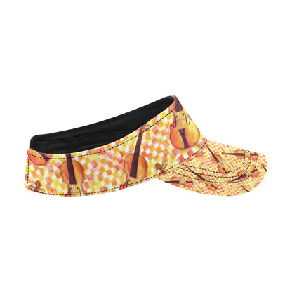 Violin Pattern Print Design 03 Unisex Sun Visor