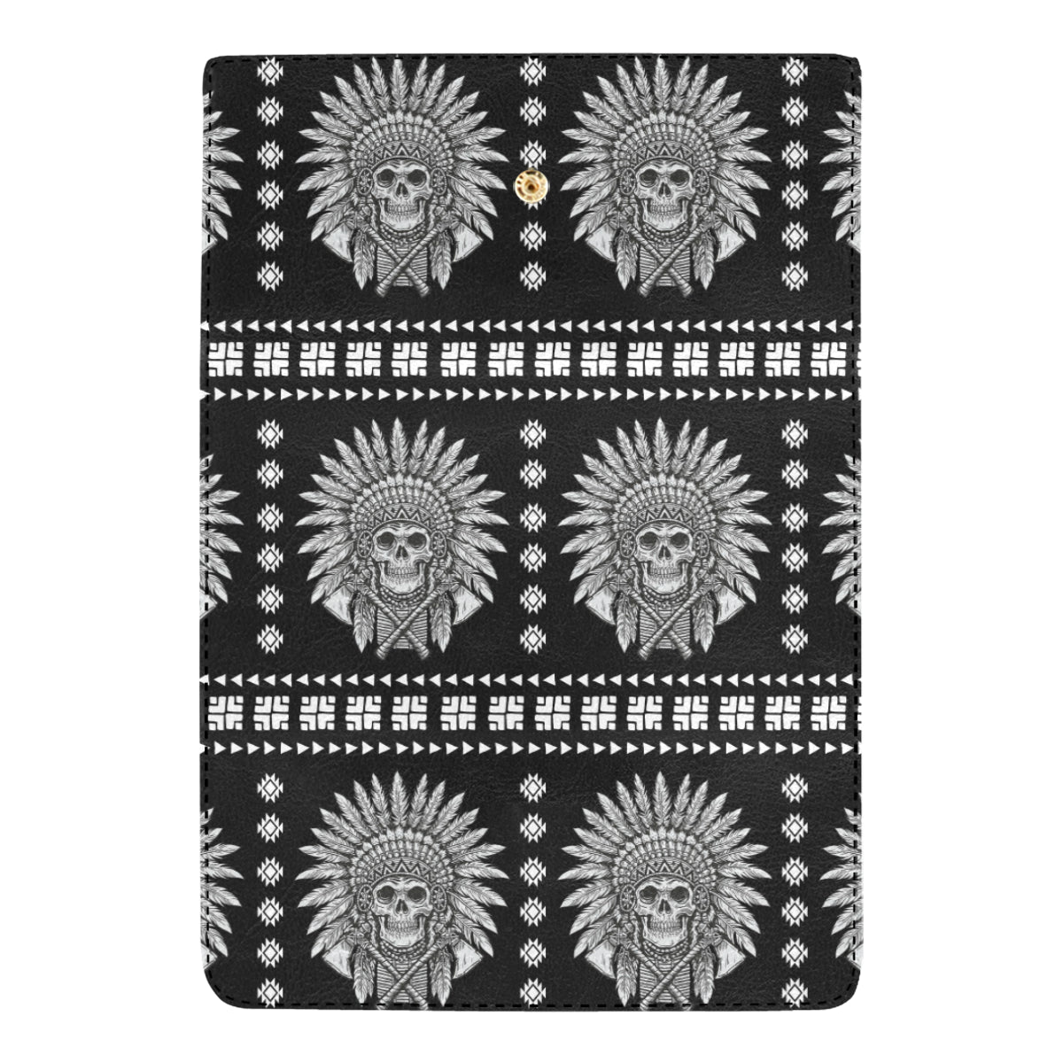 Native American Indian Skull Women's Trifold Wallet