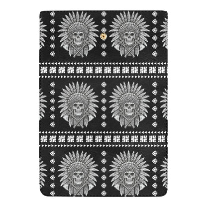 Native American Indian Skull Women's Trifold Wallet