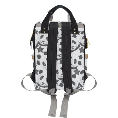 Panda Pattern Print Design A02 Diaper Bag Backpack