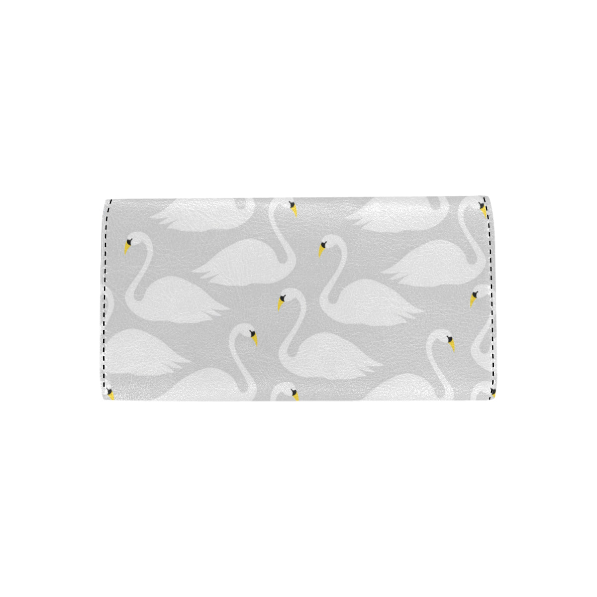 Swan Pattern Print Design 02 Women's Trifold Wallet