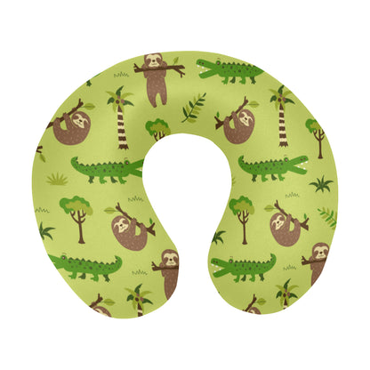 Alligator Pattern Print Design 04 U-Shaped Travel Neck Pillow