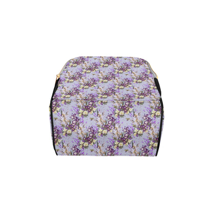 Iris Pattern Print Design IR07 Diaper Bag Backpack