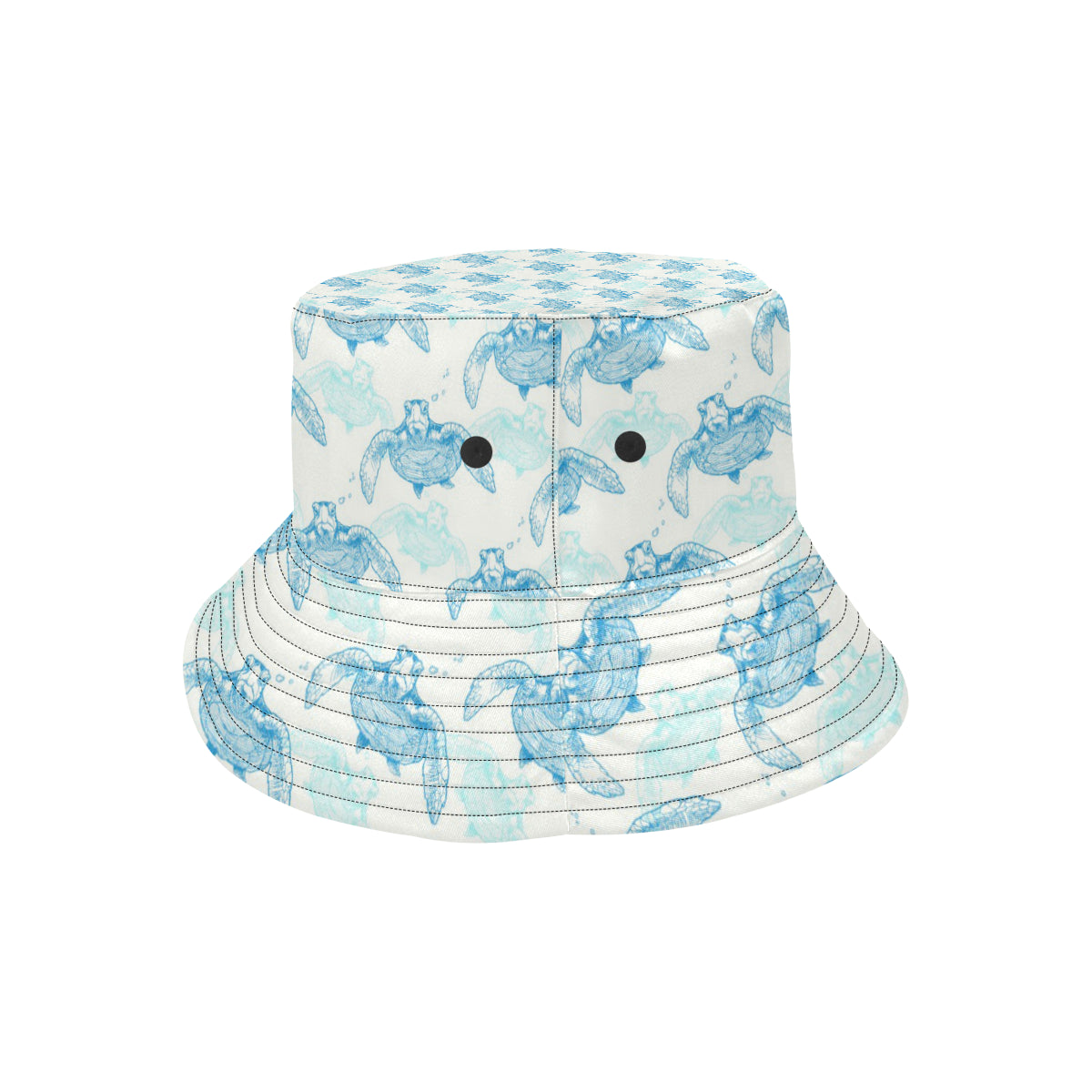 Sea Turtle Pattern Print Design T01 Unisex Bucket Hat