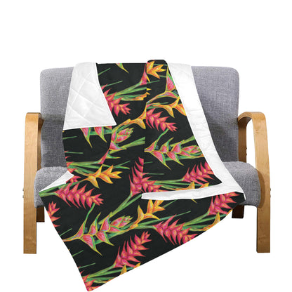 Heliconia Pattern Print Design HL01 Premium Quilt