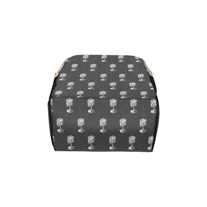 Microphone Vintage Pattern Print Design 01 Diaper Bag Backpack