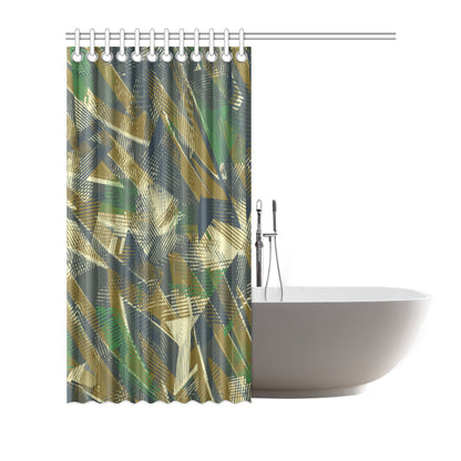 Military Camouflage Pattern Print Design 01 Shower Curtain