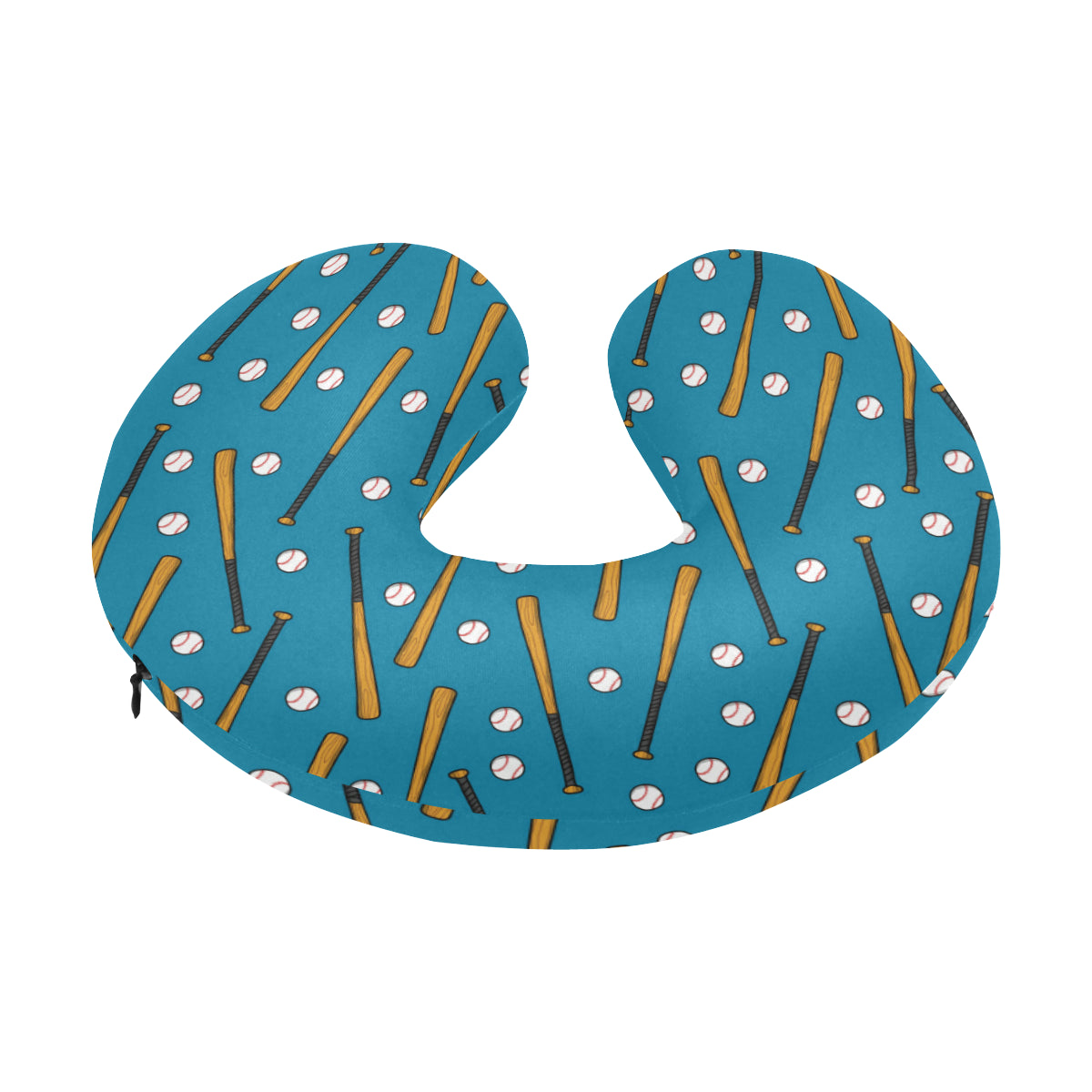 Baseball Pattern Print Design 01 U-Shaped Travel Neck Pillow