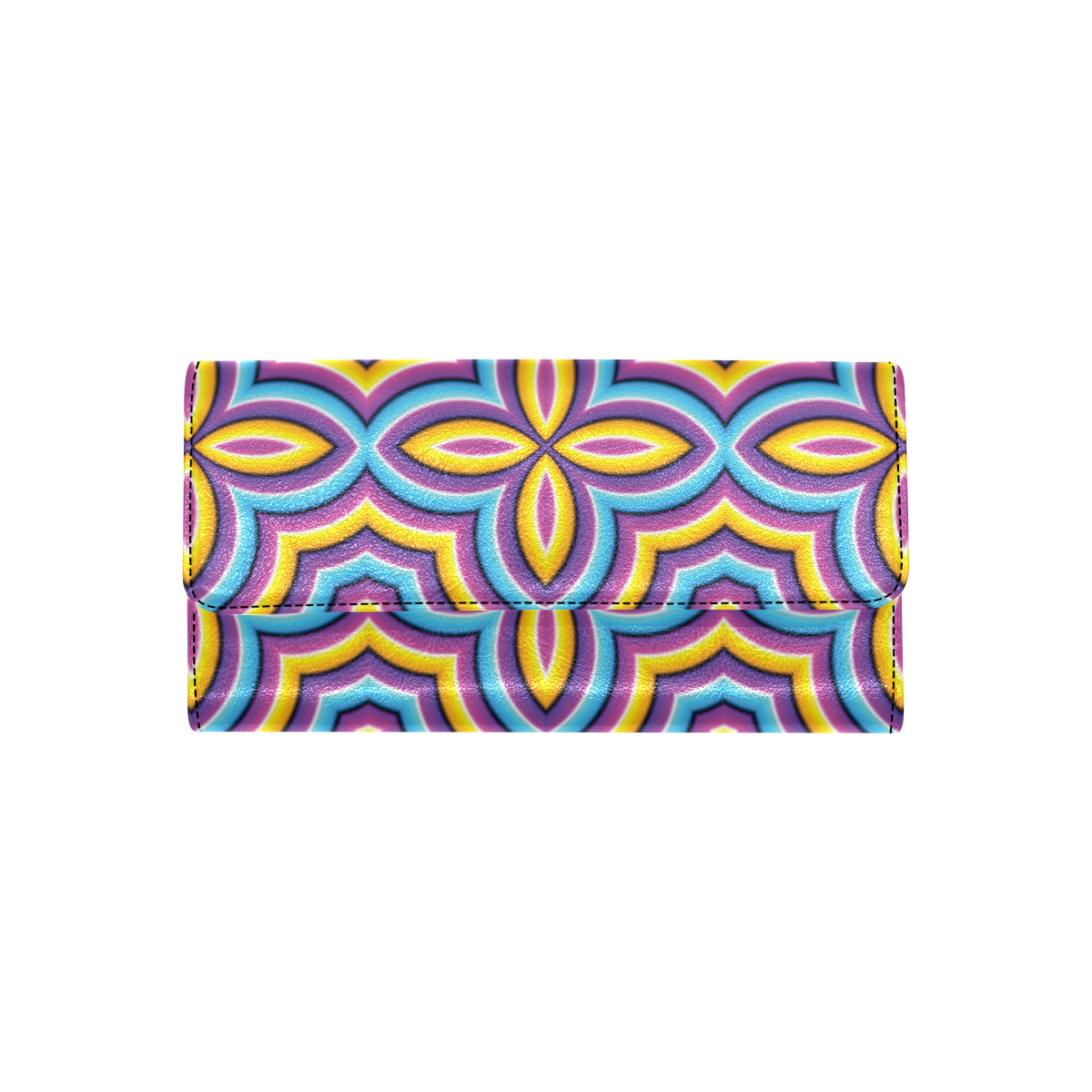 Optical illusion Pattern Print Design A03 Women's Trifold Wallet