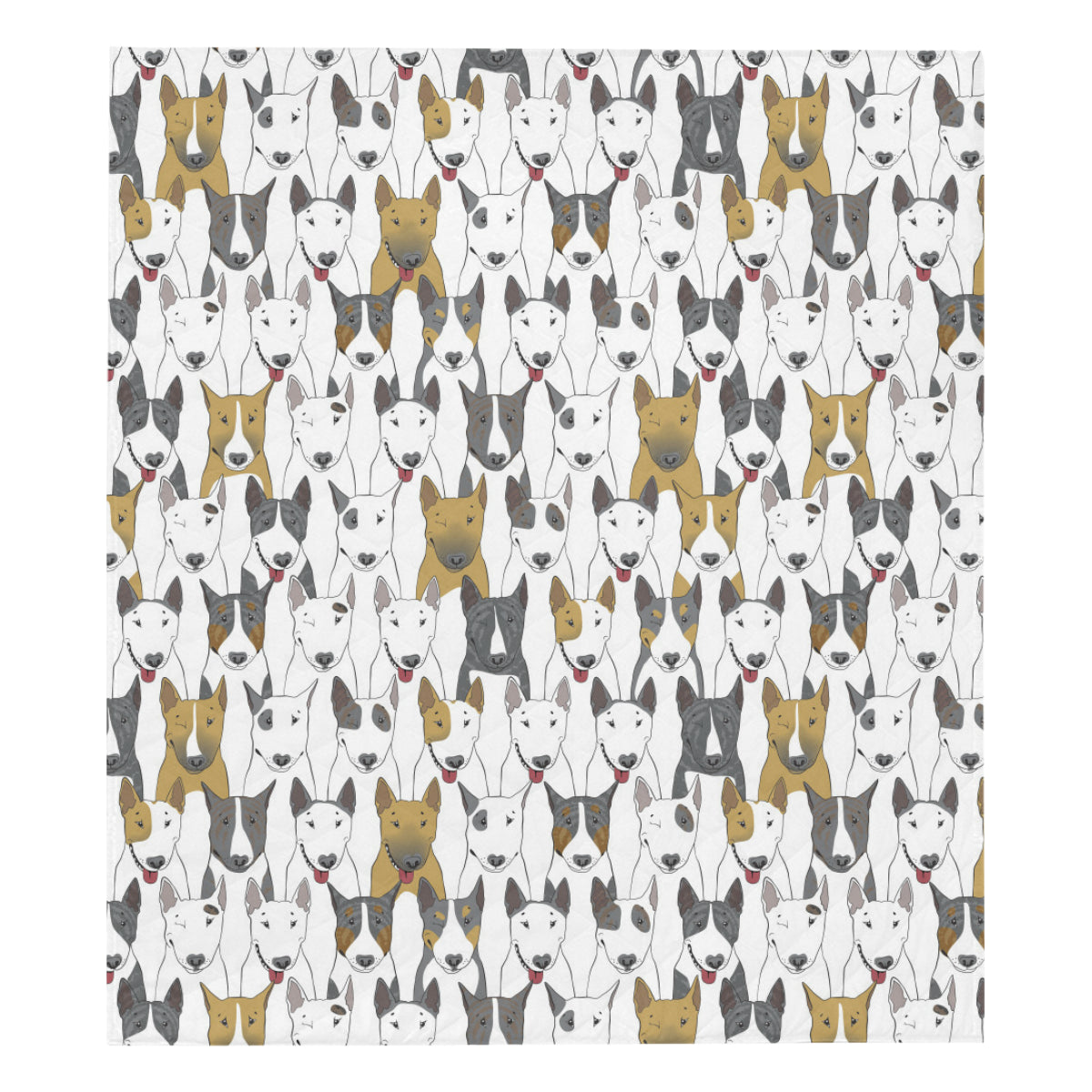 Bull Terriers Pattern Print Design 03 Premium Quilt