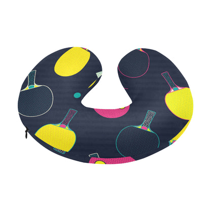 Ping Pong Pattern Print Design A04 U-Shaped Travel Neck Pillow