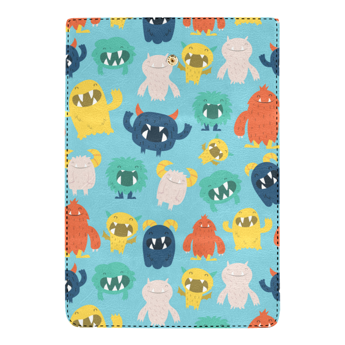 Monster Cartoon Pattern Print Design 03 Women's Trifold Wallet