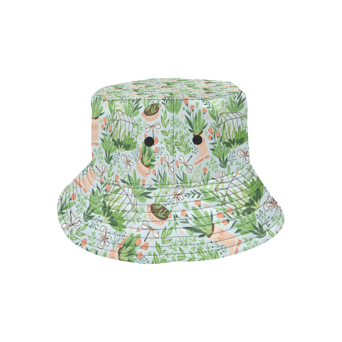 Gardening Pattern Print Design G04 Unisex Bucket Hat