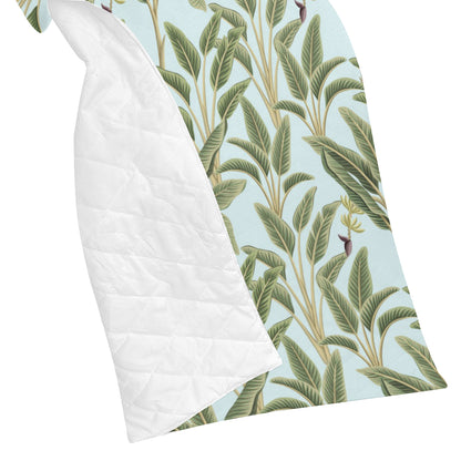 Banana Leaf Pattern Print Design BL03 Premium Quilt