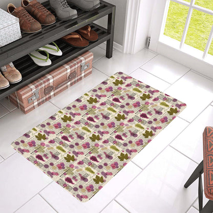 Wine Style Design Print Rubber Doormat