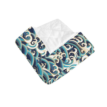 Surf Wave Pattern Premium Quilt