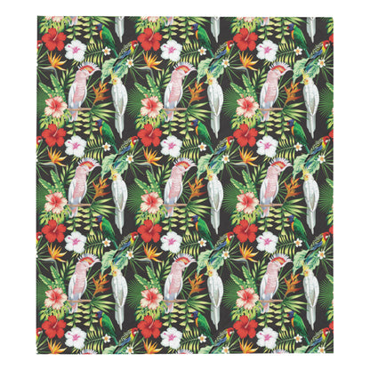 Tropical Flower Pattern Print Design TF03 Premium Quilt