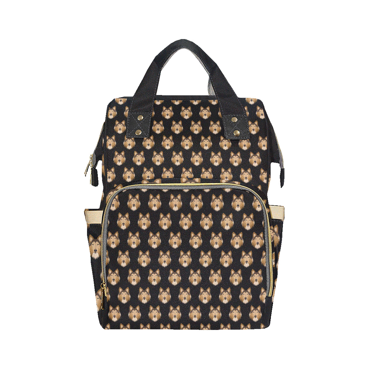 Collies Pattern Print Design 01 Diaper Bag Backpack