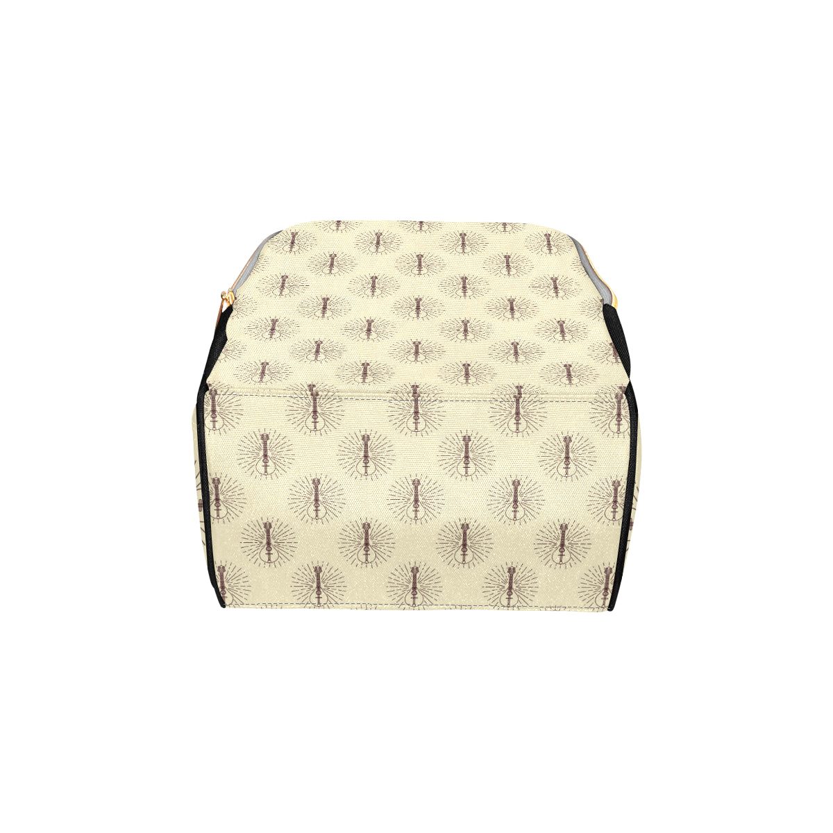 Mandolin Pattern Print Design 02 Diaper Bag Backpack