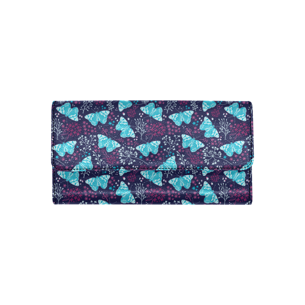 Butterfly Pattern Print Design 011 Women's Trifold Wallet
