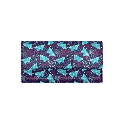 Butterfly Pattern Print Design 011 Women's Trifold Wallet