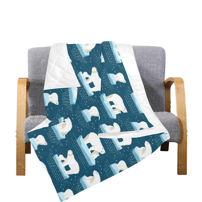 Polar Bear Pattern Print Design PB02 Premium Quilt