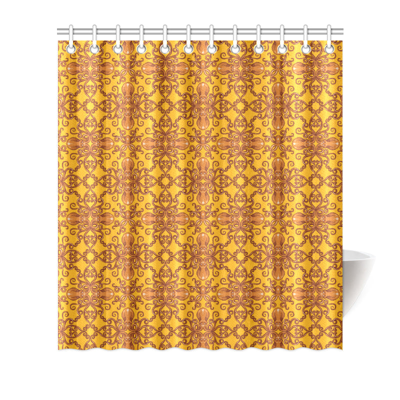 Octopus Background Design Print Shower Curtain