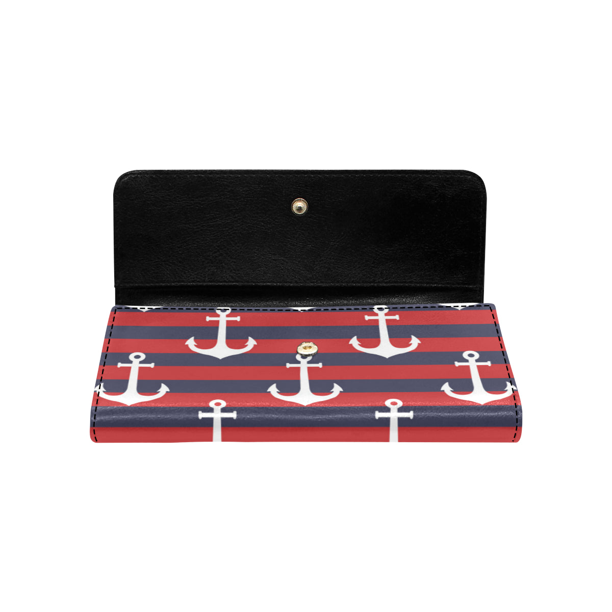 Nautical Pattern Print Design A05 Women's Trifold Wallet