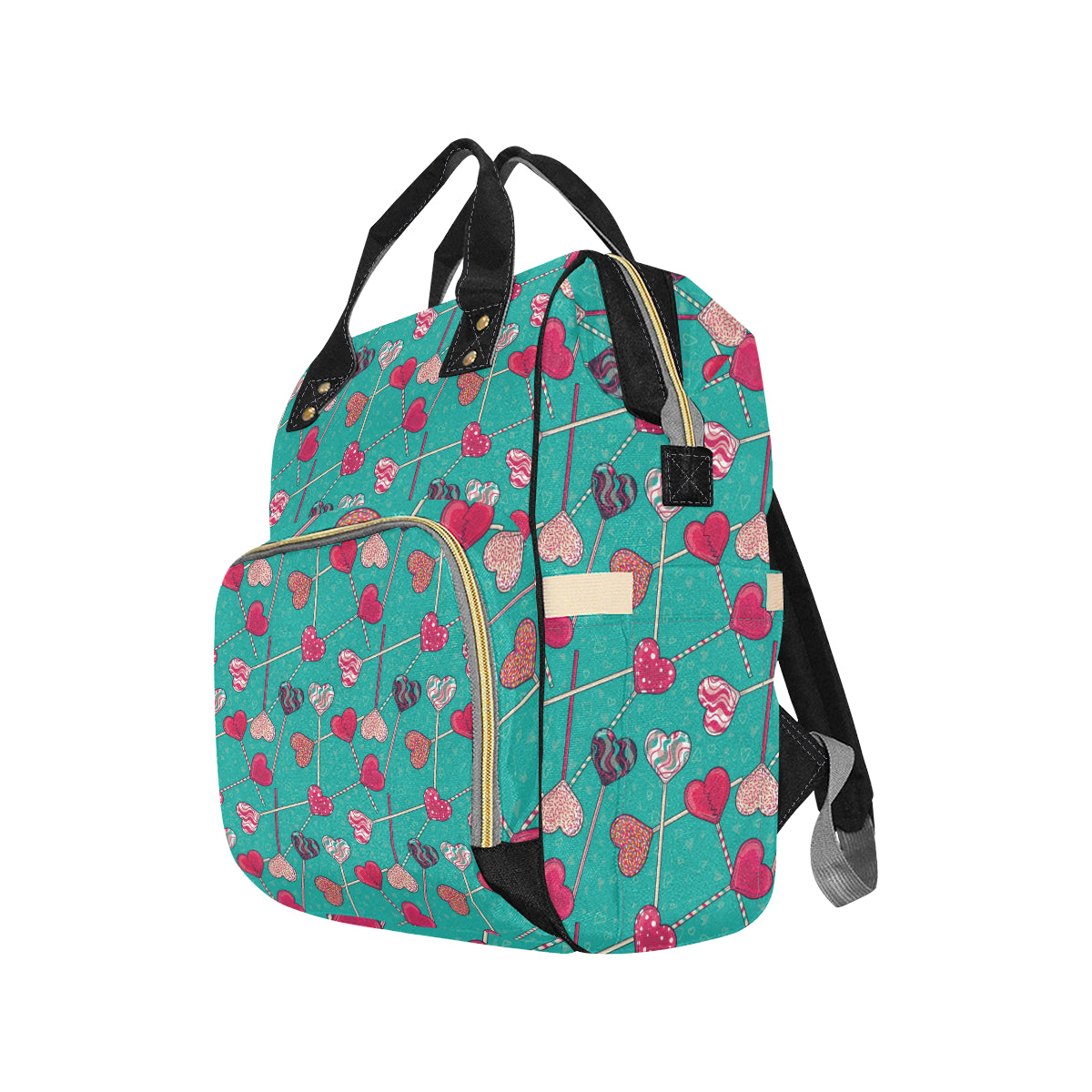 Lollipop Pattern Print Design LL01 Diaper Bag Backpack