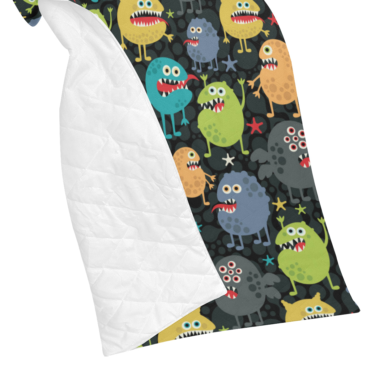 Monster Pattern Print Design 01 Premium Quilt