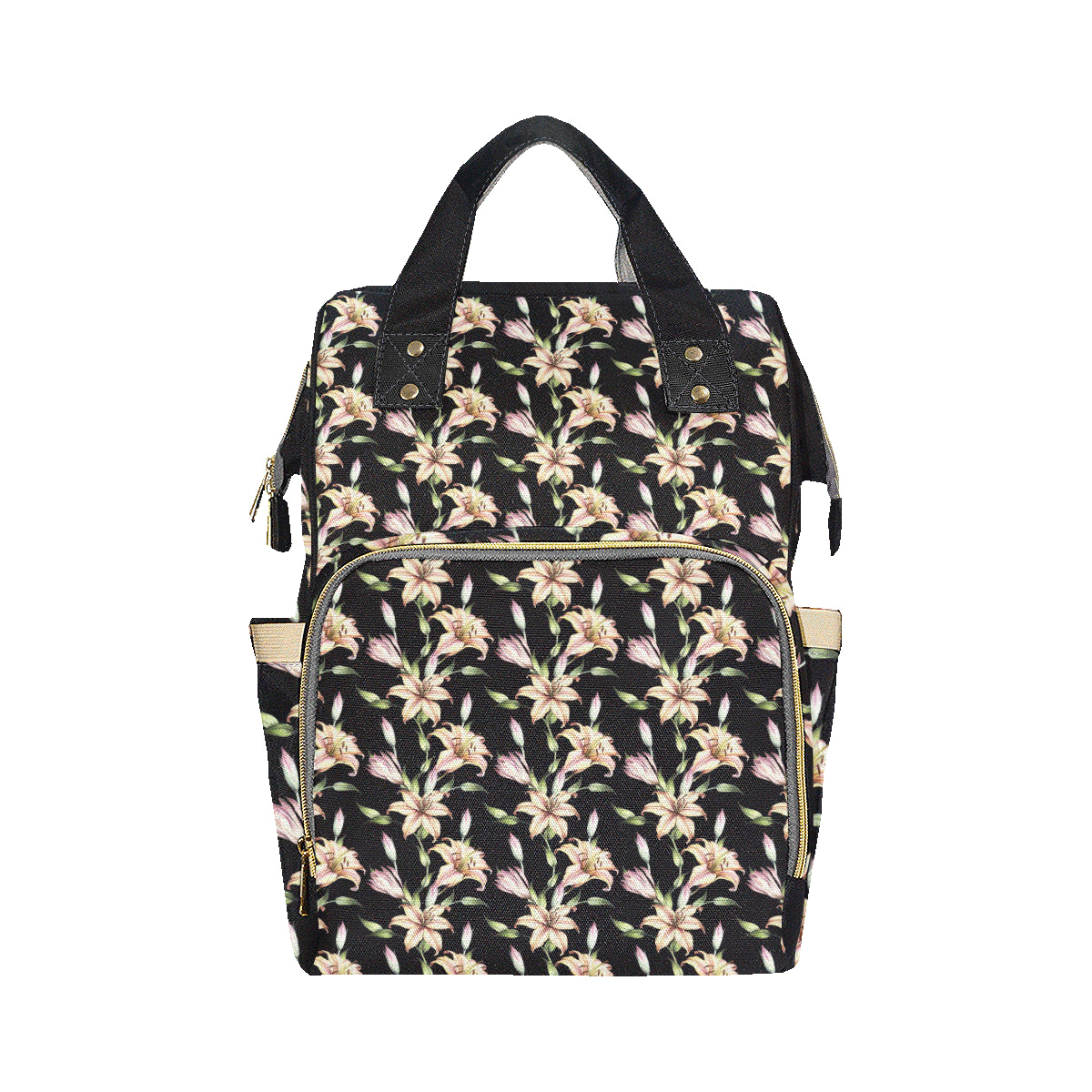 Lily Pattern Print Design LY05 Diaper Bag Backpack