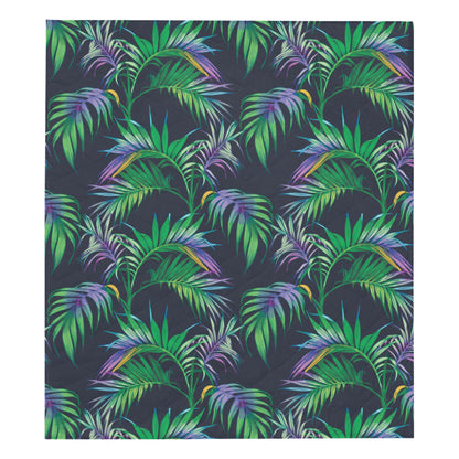 Palm Leaves Pattern Print Design PL04 Premium Quilt